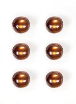 Lot de 6 boutons boule irisé marron Ø 10 mm - Bergère de France