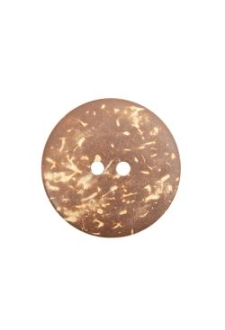 Lot de 5 boutons coco 1 face laquée Ø30mm brun - Bergère de France