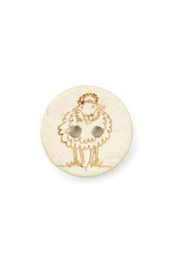 Lot de 6 boutons en Mouton en noix de coco Ø 18 mm - Bergère de France