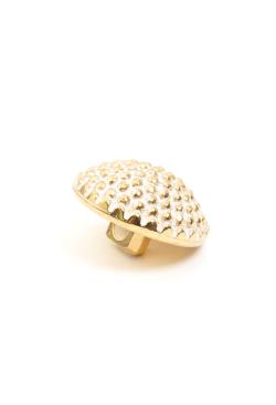 Lot de 6 boutons couture à queue or blanc - Bergère de France