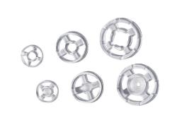 Lot de 59 boutons pressions Transparentes assorties Ø7 - Ø10 - Ø13 mm - Bergère de France