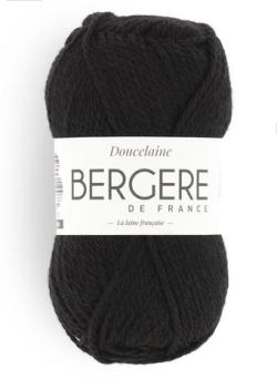 Fil à tricoter - DOUCELAINE NOIR - Bergère de France