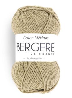 Fil à tricoter - COTON MERINOS SESAME - Bergère de France