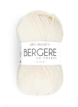 Fil à tricoter - 100 % RECYCLÉ 4 ÉCRU - Bergère de France