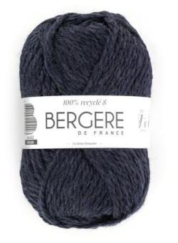 Fil à tricoter - 100 % RECYCLÉ 8 NAVY - Bergère de France