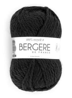 Fil à tricoter - 100 % RECYCLÉ 8 NOIR - Bergère de France