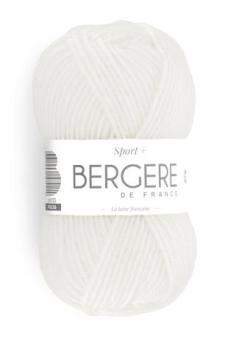 Fil à tricoter - SPORT + BLANC - Bergère de France