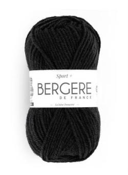 Fil à tricoter - SPORT + NOIR - Bergère de France