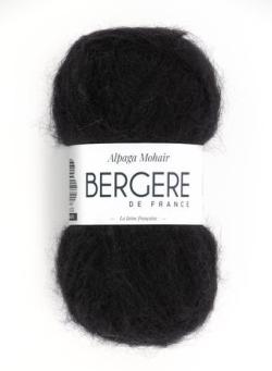Fil à tricoter - ALPAGA MOHAIR NOIR - Bergère de France