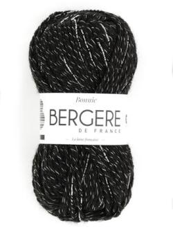 Fil à tricoter - BONNIE NOIR GRIS - Bergère de France