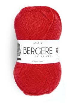 Fil à tricoter - IDEALE 4 ROUGE - Bergère de France