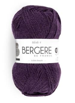 Fil à tricoter - IDEALE 4 PRUNE - Bergère de France