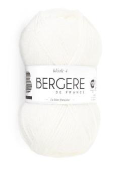 Fil à tricoter - IDEALE 4 BLANC - Bergère de France