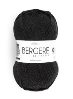 Fil à tricoter - IDEALE 4 NOIR - Bergère de France