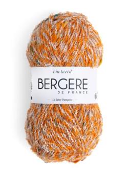 Fil à tricoter - LIN TWEED ORANGE - Bergère de France