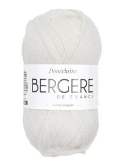 Fil à tricoter - DOUCELAINE BLANC - Bergère de France
