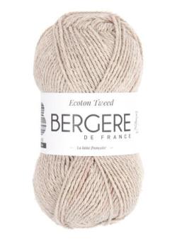 Fil à tricoter - ECOTON TWEED ECUME - Bergère de France