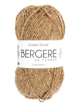 Fil à tricoter - ECOTON TWEED BEIGE - Bergère de France