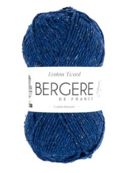 Fil à tricoter - ECOTON TWEED BLEU DUR - Bergère de France