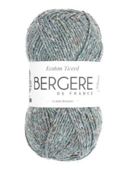 Fil à tricoter - ECOTON TWEED BLEU GRIS - Bergère de France