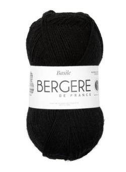 Fil à tricoter - BASILE NOIR - Bergère de France