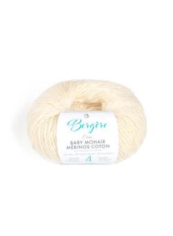 Fil à tricoter - BABY MOHAIR MERINOS COTON CREME - Bergère de France