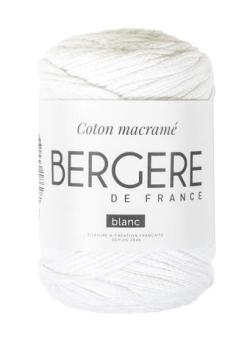Fil à tricoter - COTON MACRAME BLANC - Bergère de France