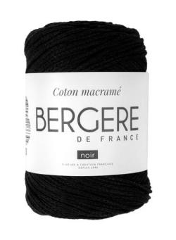 Fil à tricoter - COTON MACRAME NOIR - Bergère de France