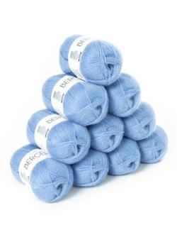 Fil à tricoter - LOT DE 10 ESTELLE 45G CIEL - Bergère de France