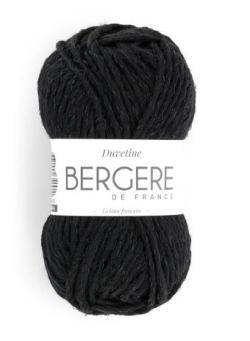 Fil à tricoter - DUVETINE NOIR - Bergère de France