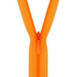 Fermeture invisible non séparable, réglable orange, 60 cm - Bergère de France