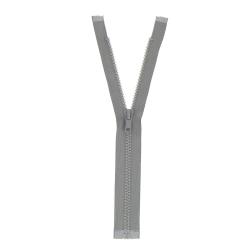 Fermeture injectée n°5 séparable gris, 55 cm - Bergère de France