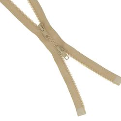Fermeture injectée n°5 double curseur séparable beige, 70 cm - Bergère de France
