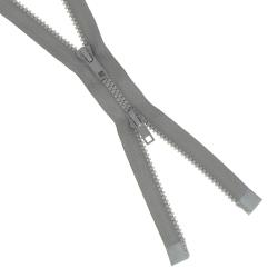 Fermeture injectée n°5 double curseur séparable gris, 65 cm - Bergère de France