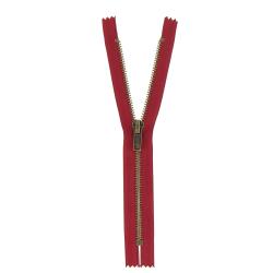 Fermeture laiton non séparable rouge, 20 cm - Bergère de France