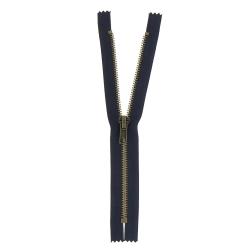 Fermeture laiton non séparable bleu marine, 20 cm - Bergère de France
