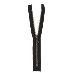 Fermeture laiton non séparable noir, 15 cm - Bergère de France