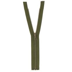 Fermeture laiton séparable vert armée, 30 cm - Bergère de France