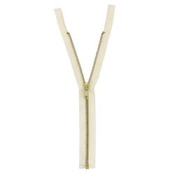 Fermeture laiton séparable écru, 55 cm - Bergère de France