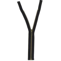 Fermeture laiton séparable noir, 65 cm - Bergère de France