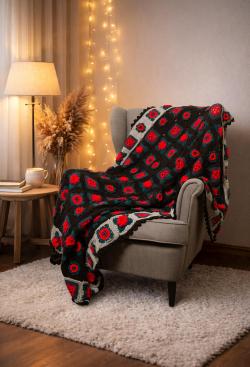 Fiche modèle - Plaid au crochet - Bergère de France