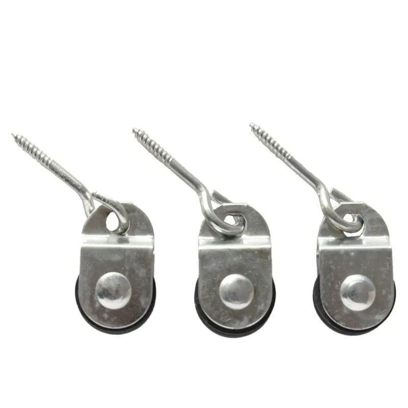 Lot de 3 poulies à vis articulée – axe central 2 mm - Ducatillon