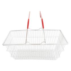 Panier de course en métal rouge