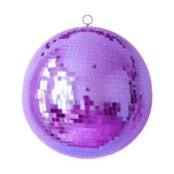 Boule disco à facettes violette 30 cm