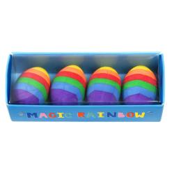 Lot de 4 gommes œufs arc en ciel