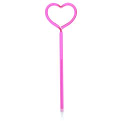 Stylo tube en forme de cœur rose