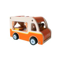 Van camping car rétro jouet en bois