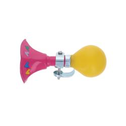 Klaxon vélo pouet rose et jaune