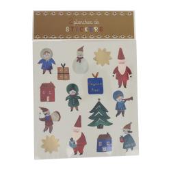 Set de 2 planches de stickers Noël