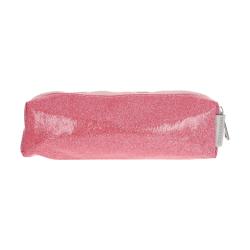 Trousse scolaire corail et rose à paillettes
